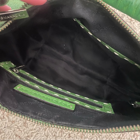 BCBGMaxAzria Y2K Pebbled Leather Crescent Baguette Hobo Purse Shoulder Bag - Picture 5 of 7